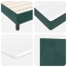 Cama Box Spring con Colchón  Verde Oscuro 90x200 cm Terciopelo