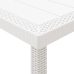 Conjunto de Comedor de Jardín de 7 Piezas con Cojines en Blanco de Poliratán