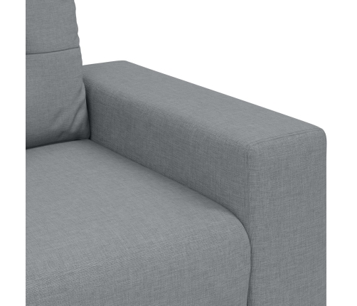 Juego de Sofá de 3 Piezas con Cojines de Tela Gris Claro