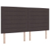 Cama Box Spring  con colchón y banco Marrón Oscuro 180x200 cm Tela