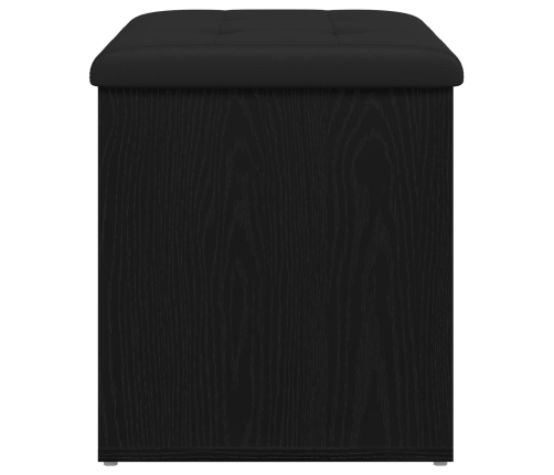 Banco de almacenamiento  Negro Roble 60x40x45 cm Madera elaborada