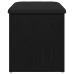 Banco de almacenamiento  Negro Roble 60x40x45 cm Madera elaborada