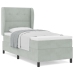 Cama con somier y colchón  Gris Claro 90x200 cm Terciopelo