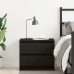 Mesita de noche  Negro Roble 50x40x43,5 cm Madera