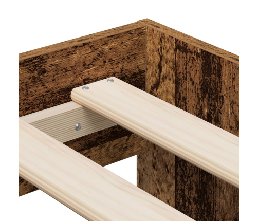 Cama de Almacenamiento Madera Vieja Madera maciza y chapas