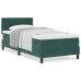 Cama Box Spring con Colchón  Verde Oscuro 90x200 cm Terciopelo