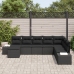 Conjunto de Sofá de Jardín  Conjunto de 8 Negro Poliratán