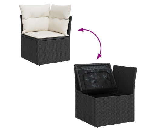 Set de comedor de jardín  Conjunto de 6 Beige, Negro