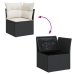Set de comedor de jardín  Conjunto de 6 Beige, Negro