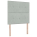 Cabecera LED Gris Claro 80 cm Terciopelo