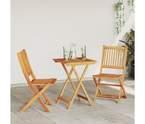 Conjunto de Bistro de Jardín de 3 Piezas  de Madera Sólida de Acacia