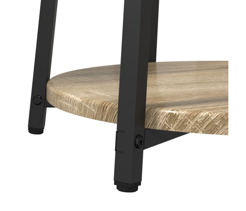 Mesa auxiliar  de 2 piezas en madera de roble sonoma y metal