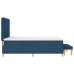 Cama con Base de Muelles con Colchón y Banco Azul 140x190 cm Tela