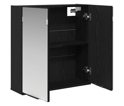 Gabinete Espejo de Baño  - Roble Negro, 64x20x66.5 cm, Hecho de Madera Elaborada