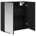 Gabinete Espejo de Baño  - Roble Negro, 64x20x66.5 cm, Hecho de Madera Elaborada