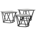 Mesas Laterales  3 pcs Gris Sonoma Madera Elaborada