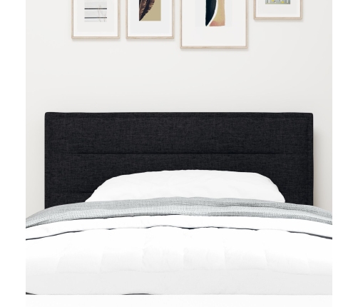 Cabecera LED Diseño de Líneas Negra 80 cm Tela