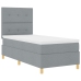 Cama con somier y colchón  Gris Claro 100x200 cm Tela