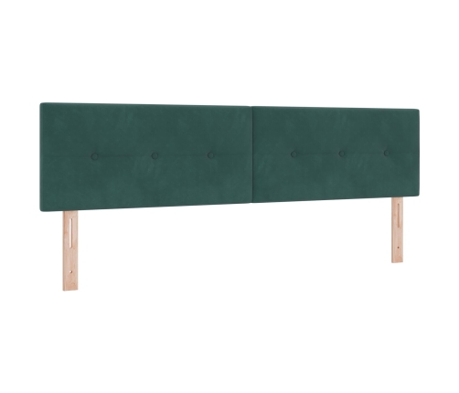 Cabecero Button Tufted Verde Oscuro 180 cm de Terciopelo
