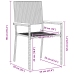 Conjunto de Comedor de Jardín  5 Piezas Beige Poliratán