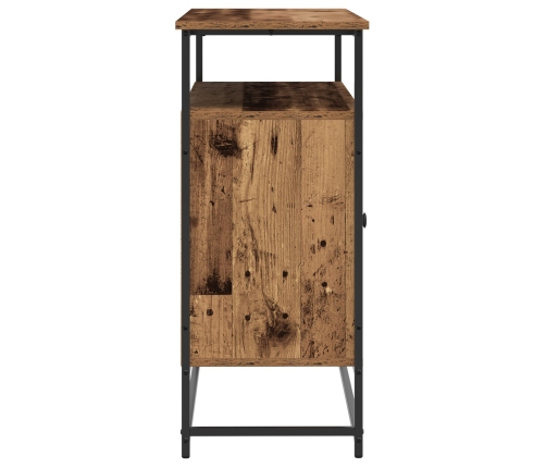 Consola de Madera Vieja 100x35x80 cm Madera Compuesta y Acero