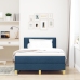 Cama con Somier  con Colchón Azul 120x200 cm Tela