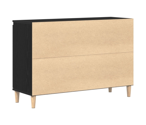 Aparador Negro de Roble  101x35x60 cm en Madera Ingenierizada