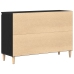 Aparador Negro de Roble  101x35x60 cm en Madera Ingenierizada