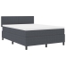 Cama con Somier de  con Colchón Gris Oscuro 160x200 cm Tela de Corduroy