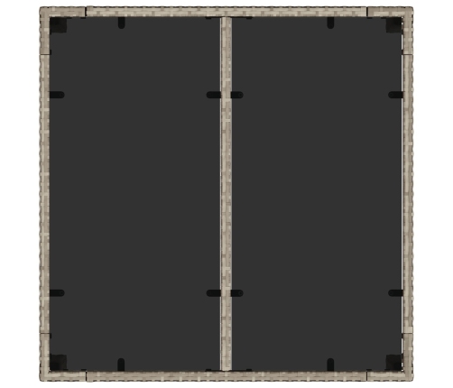 Set de Comedor de Jardín de 5 Piezas con Cojines Gris Claro de Poliratán