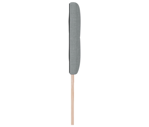 Cabecero de  con botones en gris claro de 180 cm de tela