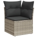 Conjunto de Sofá de Jardín 8 Piezas Gris Ratán