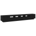 Mueble para TV  con luces LED Negro Roble 260x35x40 cm de madera