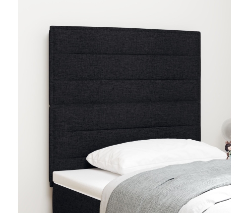Cabecero  Negro Tela 90 cm Cabecero Rectangular Moderno