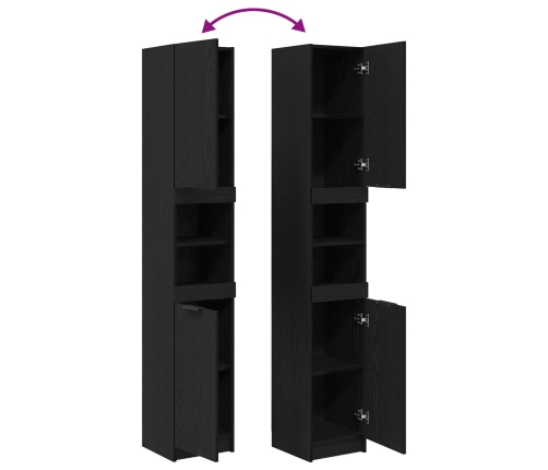 Gabinete de baño de roble negro  - 32x34x188.5 cm