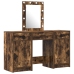 Set de tocador de 3 piezas  con LEDs en madera de roble ahumado