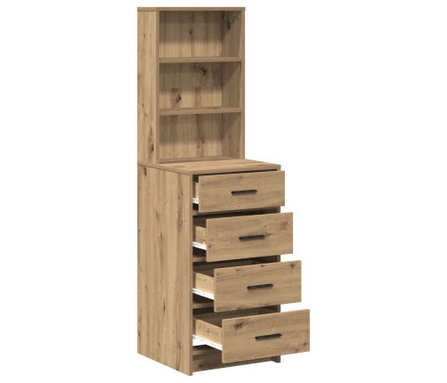 Highboard Roble Artesanal 40x41x135 cm Madera Elaborada