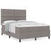 Cama con Base de Muelles y Colchón Taupe 140x200 cm Tela