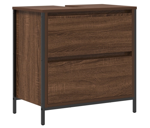 Conjunto de Muebles de Baño de 5 Piezas de  en Madera de Roble Marrón