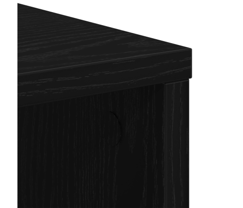 Gabinete Rodante de Roble Negro 60x35x75 cm de