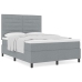Cama con Box Spring  con Colchón Gris Claro 140x190 cm Tela