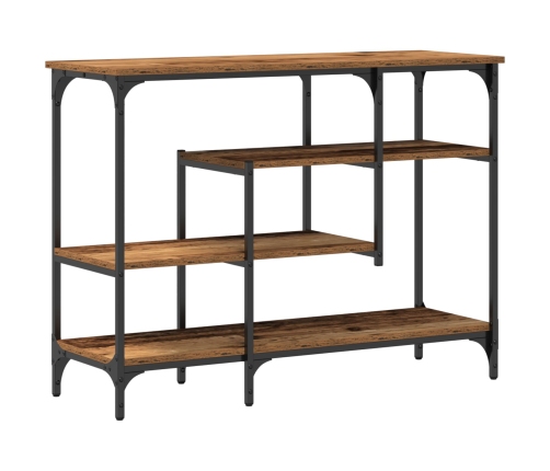 Mesa Consola de madera antigua 100x35x75 cm de madera aglomerada y acero