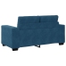 Sofá Loveseat  Azul 120 cm de Terciopelo