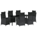 Conjunto de comedor de jardín de 7 piezas  Negro de Poli Ratán