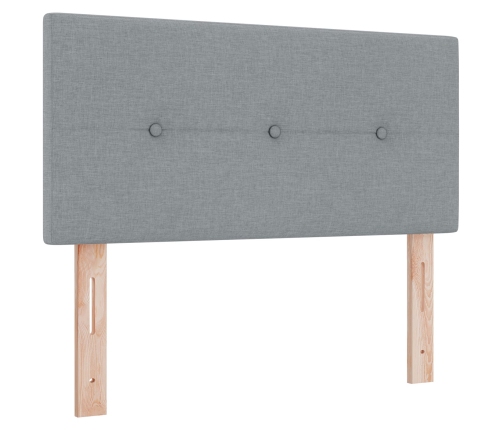 Cabecero  Tapizado con Botones Gris Claro 80 cm Tela