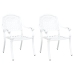 Sillas de Jardín  2 pcs de Aluminio Fundido Blancas