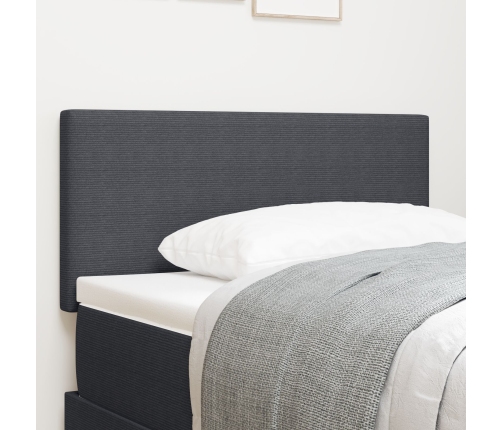 Cabecero  Diseño Sencillo Gris Oscuro 90 cm Microfibra