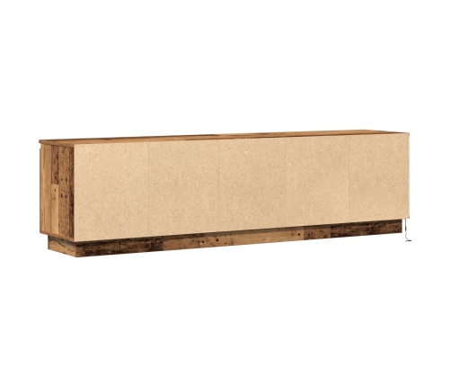mueble de TV  con LED madera vieja 180x38x49 cm madera elaborada