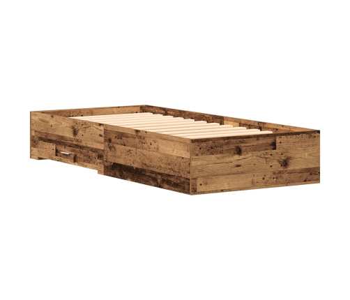 Estructura de Cama Madera Vieja 90x200 cm Madera Fabricada