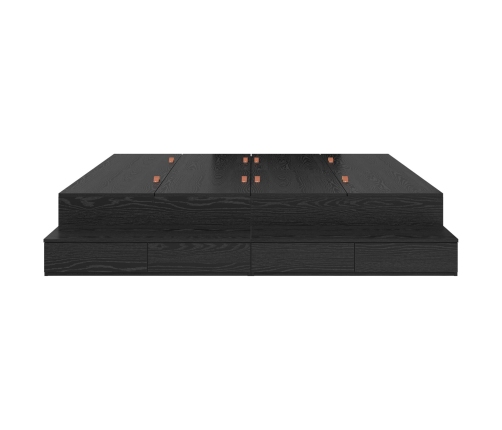 Estructura de cama con almacenamiento  Roble negro Madera elaborada